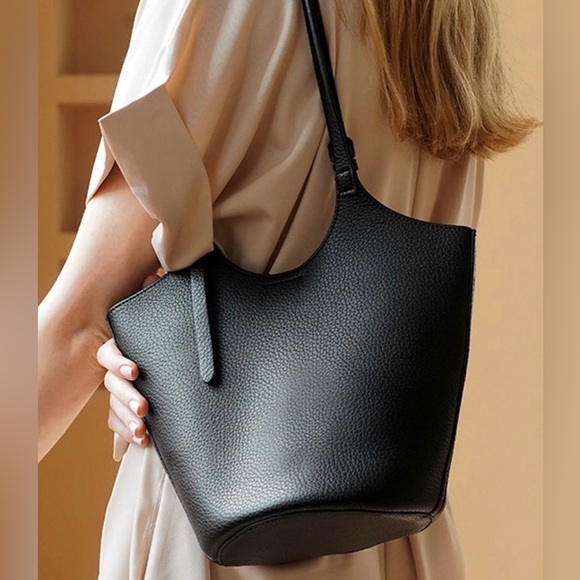 Anthropologie Handbags - Anthropologie x Antik Kraft Bucket Shoulder Bag with Detachable Pouch 🖤🖤